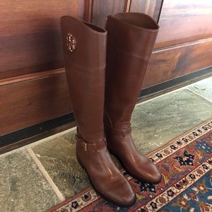 New Tory Burch Riding Boots With Gold Accents